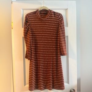 FALL AUTUMN rust sweater dress large